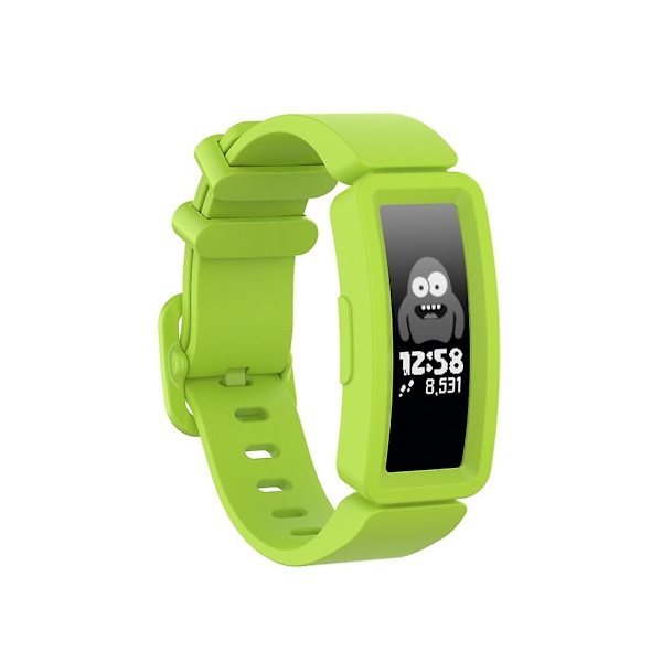 Vihreä Vihreä yhteensopiva Fitbit Inspire Hr / Ace 2 Silikoni Älykellon Kellonrannekkeen kanssa (valkoinen)