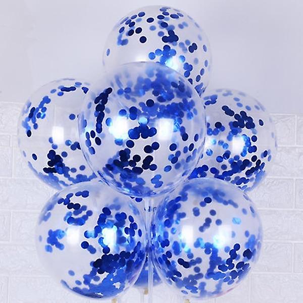 Glitter Confetti Latex Ballonger - Baby Shower Dekoration blue