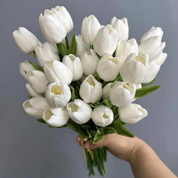 PU Tulppaanikimppu Hääkoriste Tekokukat Kodin Sisustus 7 mini tulips radish green
