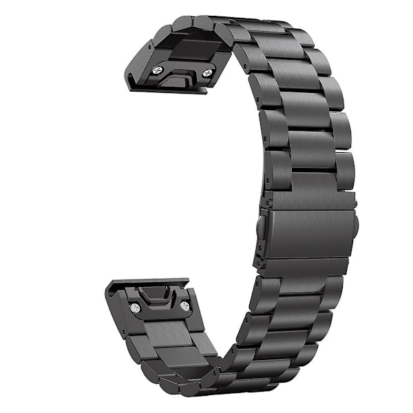 Musta Musta yhteensopiva Garmin Fenix 5x metallirannekkeen kanssa