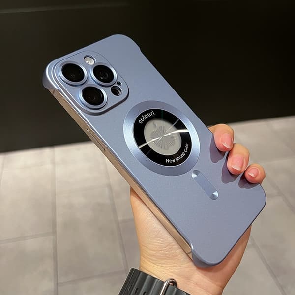 Etui til iPhone 13 Pro Magnetisk Linsedetalj Slank Profil Blå