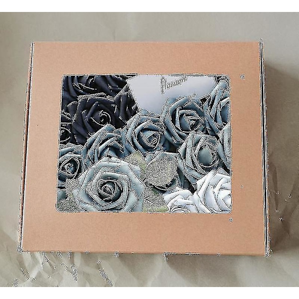 Konstgjorda Blommor, 25 st Gradient Falska Blommor Rosor Blue