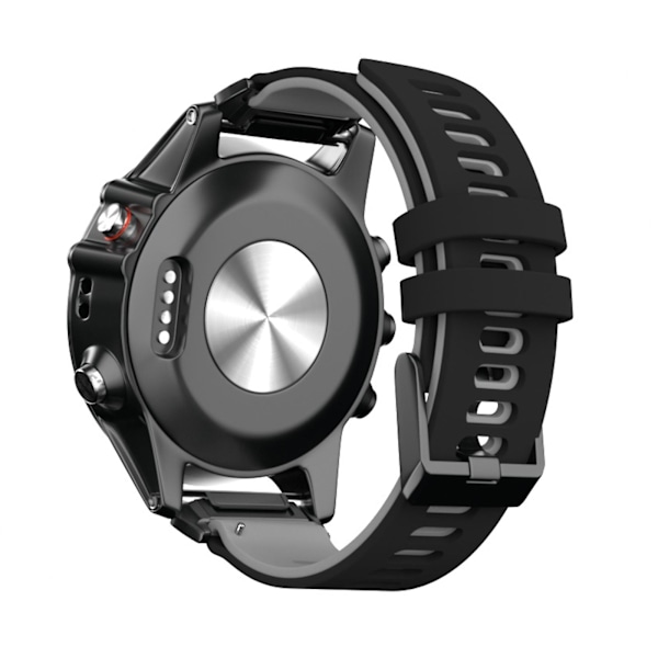 Sort Grå Sort Grå Silikone Urrem kompatibel med Garmin Fenix 7x