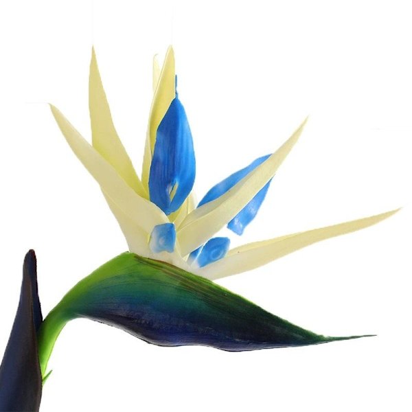 2 st Permanenta Blommor Stor Paradisfågelblomma 80cm UV-beständig Bleknar Inte Blomdelen Är Gjord av Mjukt Sunset