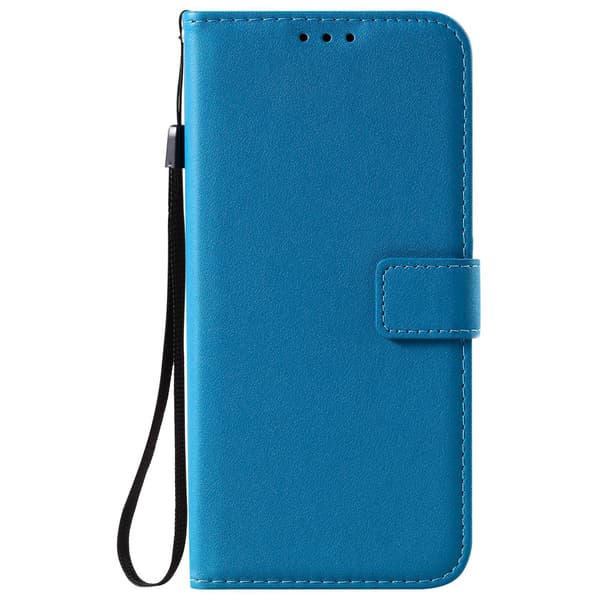 Etui til iPhone 13 mini Sky Blue Plain business Wallet med kortholder Flip På lager