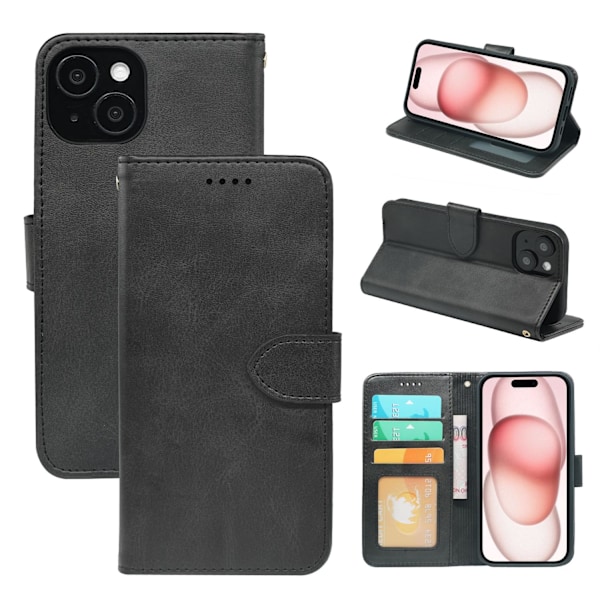 Etui til iPhone iPhone 13 Mini 5.4 sort Magnetisk læder fotoramme