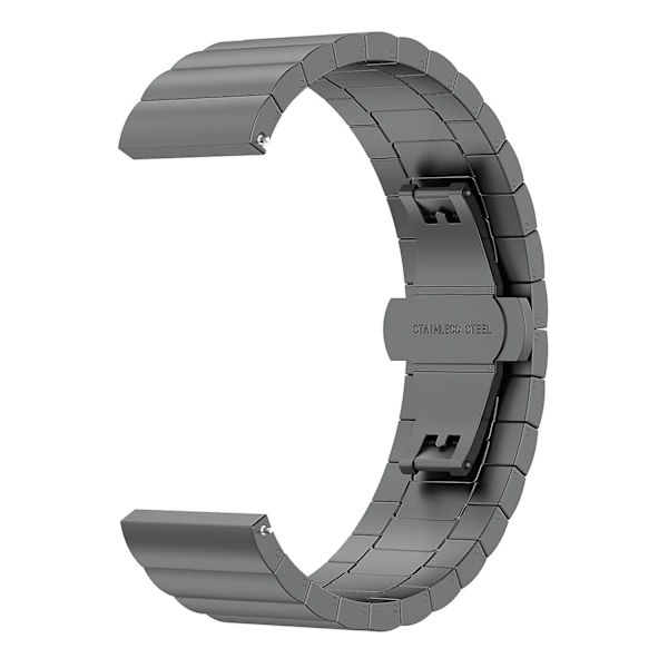 Grå Grå 22mm Metall Stål Klockarmband kompatibelt med Huawei Watch Gt 3 Pro 46mm