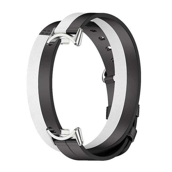 Mijobs Dobbelt-Loop Læder Urrem kompatibel med Xiaomi Mi Band 8