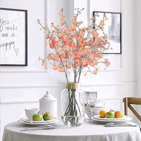 4 st Konstgjord Orkidé Silkesblomma Falsk Blombukett Falsk Dansande Dam Orkidé Falsk Phalaenopsis Orkidé För Diy