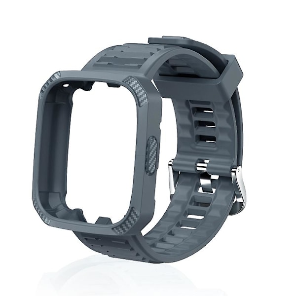 Mørkegrå Mørkegrå Integrert Silikonklokkereim kompatibel med Redmi Watch 3