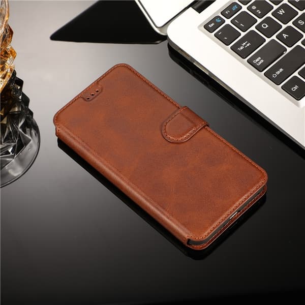 Etui til iPhone 16 Pro brun Flip-stativ