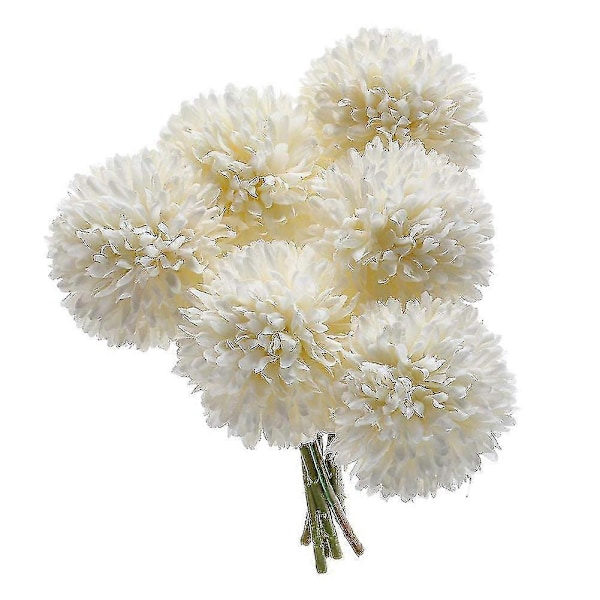 6 stk. kunstige blomster, falske blomster silke plast kunstig hortensia