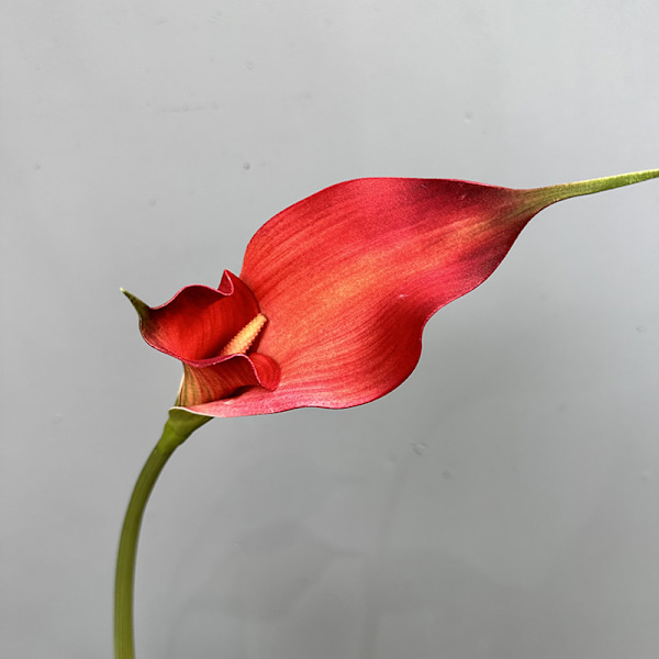 High-End Kunstig Calla Lily Dobbelt Kronblad Bryllupsbuket Hotelindretning Double petal horseshoe deep orange
