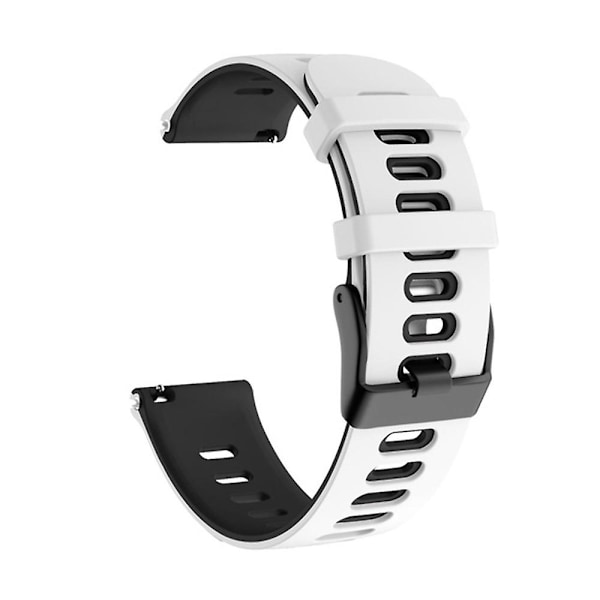 Valkoinen Musta Valkoinen Musta 20mm Silikonihihna yhteensopiva Samsung Galaxy Watch 4 Classic 42mm kanssa