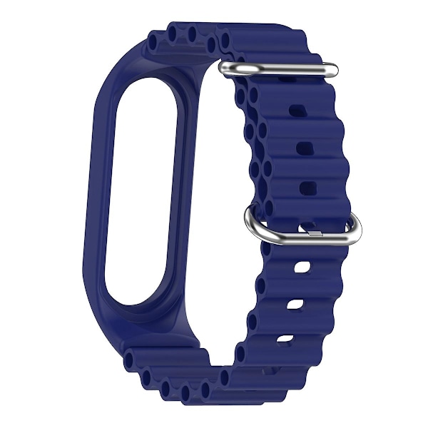 Blått silikonarmband kompatibelt med Xiaomi Mi Band 7 / 6 / 5 / 4 / 3