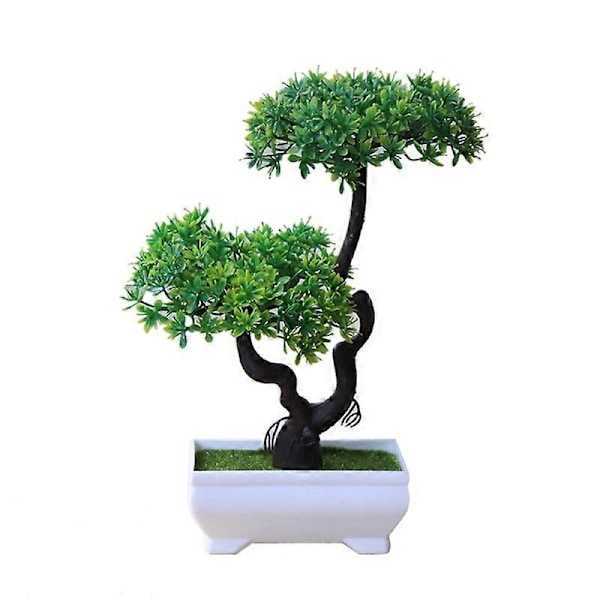 Kunstig Plante Livaktig Vedlikeholdsfri Plast Falsk Bonsai Tre Potteplante Ornament Hjem Hotell Hage Dekor Gave 1