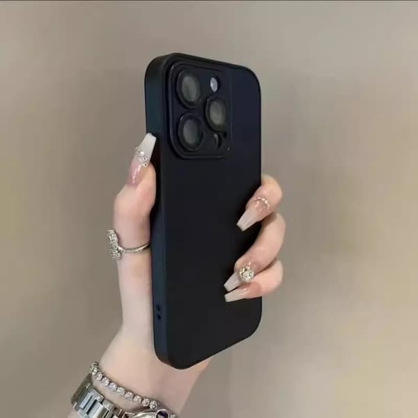 Fodral för iPhone 17 Pro Max Skin Feel Lädertextur Svart Noz28723