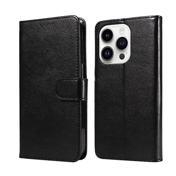 Etui til iPhone 13 Pro Max sort Wallet med kortholder Flip Anti-afmagnetisering Klar til lager