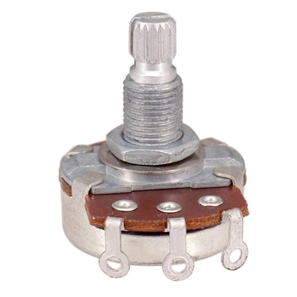 4x Sett med 4 500K Lange Split Shaft Audio Taper Lavfriksjons Potensiometre
