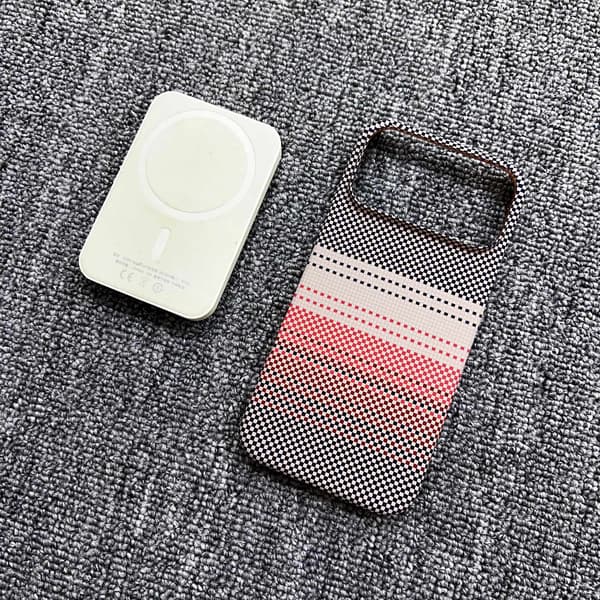 Etui til iPhone 15 Pro Kulfibertekstur Magnetisk Grå Noz33452
