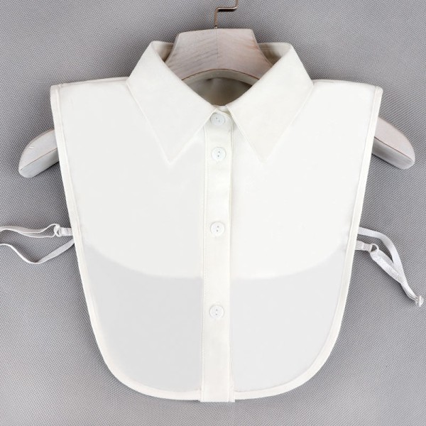 Dame falsk krave Halsbeskyttelse Efterår og Vinter Chiffo Chiffon white collar