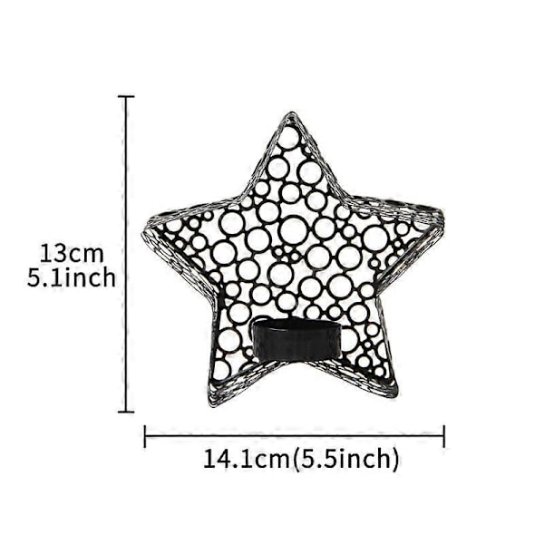 Stjerneformet Lysestake - Delikat Middagslys Holder