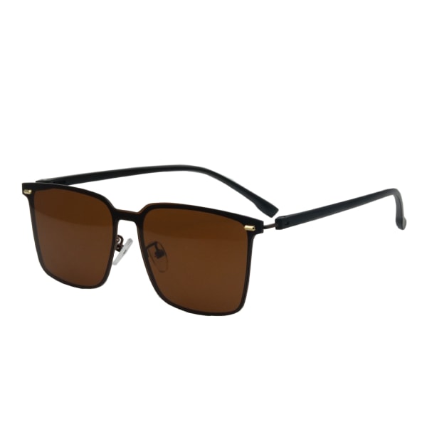 Polariserade solglasögon för män Retro Lättmatchande solglasögon Dam Trendiga Mi Nail Glasögon Tea frame dried