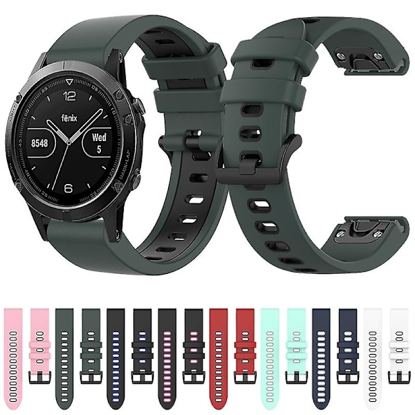 Silikonklokkereim kompatibel med Garmin Fenix 5