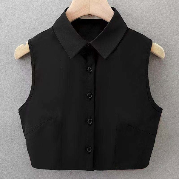 Naisten tekoviulus irrotettava terävä pyöreä kaula-aukko muodikas Vest white round neck size XXL