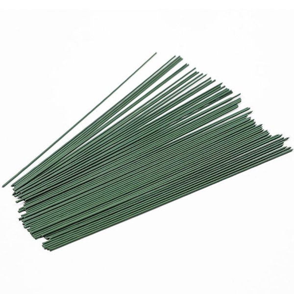 Blomsterpinne av plast med simulerade blommor för barns DIY-blomsterarrangemang Dark green 27 meters 1 roll