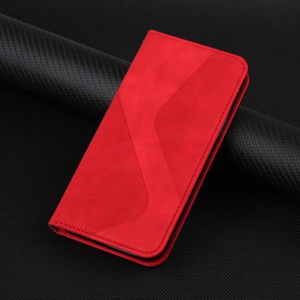 Etui til iPhone 16 Pro Max rød Wallet med kortholder Flip Wallet