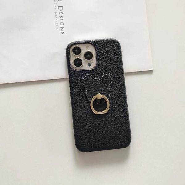 Etui til iPhone 17 Stand Lædertekstur Ventileret Sort