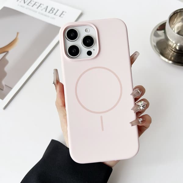 Etui til iPhone 15 Pro Magnetisk Silikone Pink Noz29103