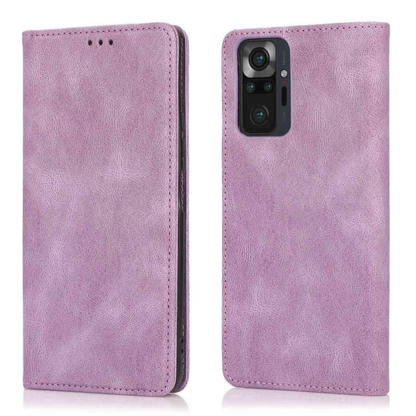 Etui til iPhone 13 5.4 Lilla Redmi magnetisk flip i lær