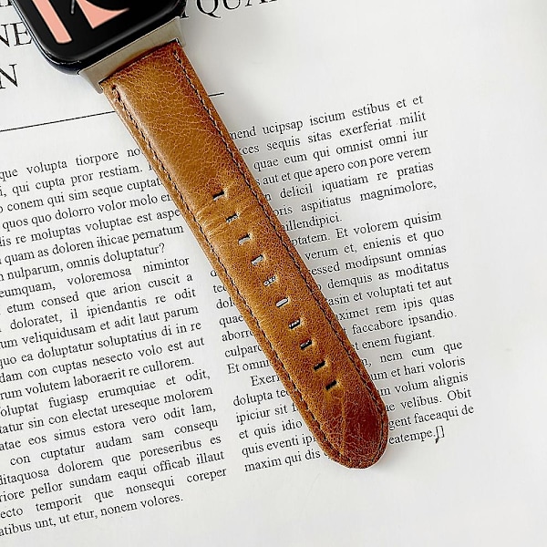 Sort Sort kompatibel med Oppo Watch 46mm Crazy Horse tekstur urrem