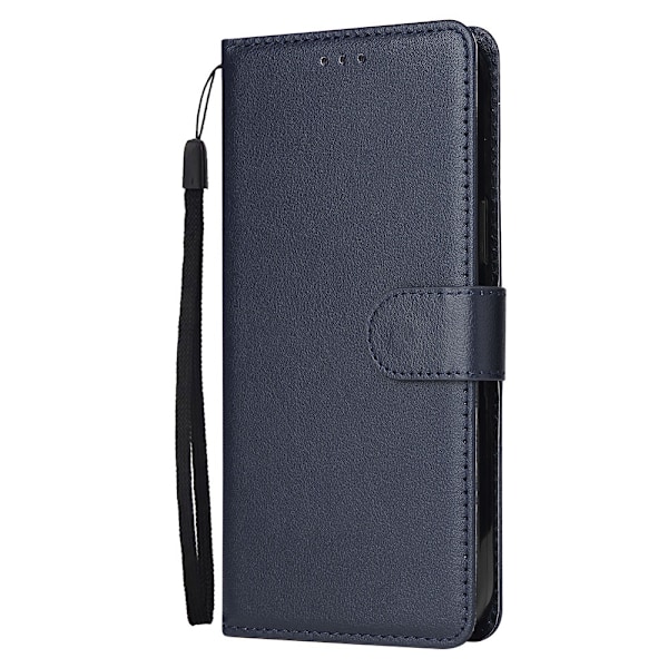 Etui til iPhone 13 blå fotoramme slot Wallet med kortholder stativ Flip