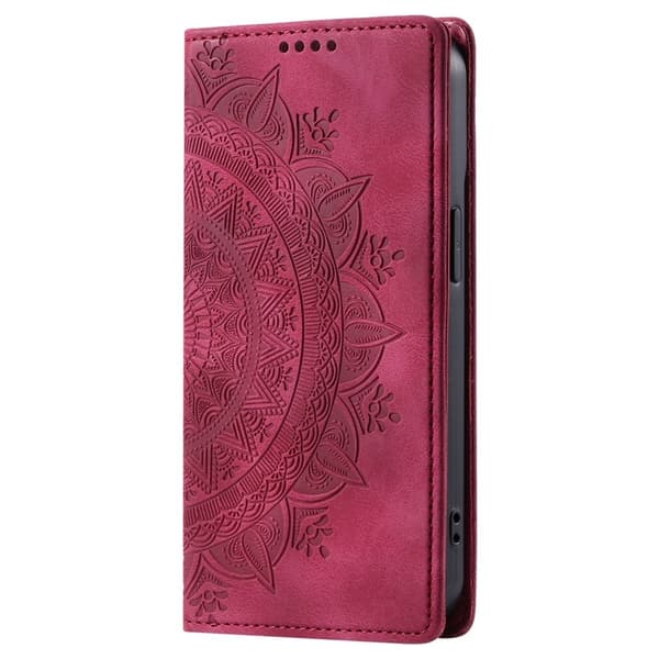 Etui til iPhone 14 Plus Totem Attraction - Rød Totem Magnetisk Solsikke 3D-preget