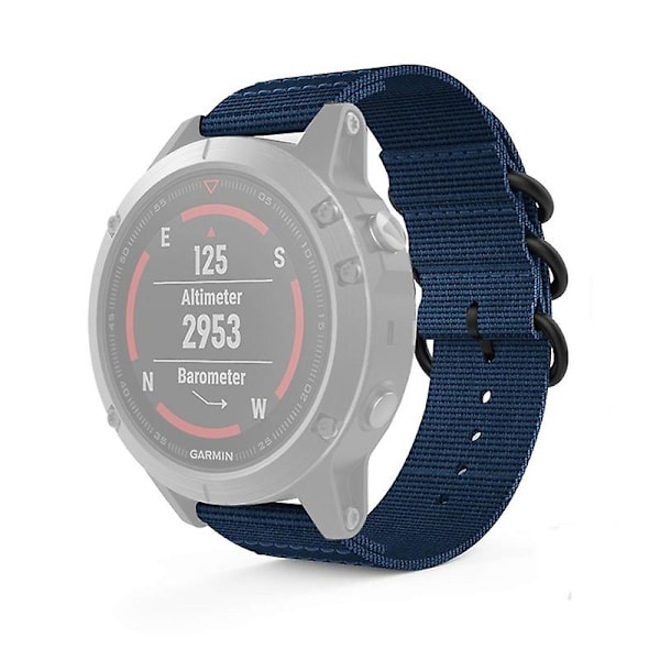 Mazarine Mazarine yhteensopiva Garmin Fenix 5s 20mm kolmirenkaisen nylonkellonrannekkeen kanssa
