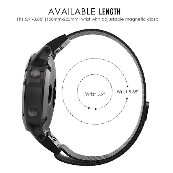 Kompatibel med Garmin Fenix 5s metalurrem