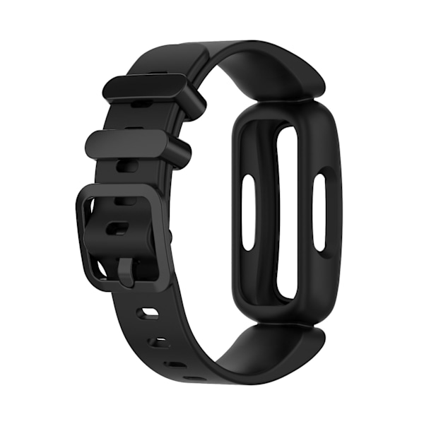 Svart Svart kompatibel med Fitbit Inspire 2 Silikon Armbandsrem