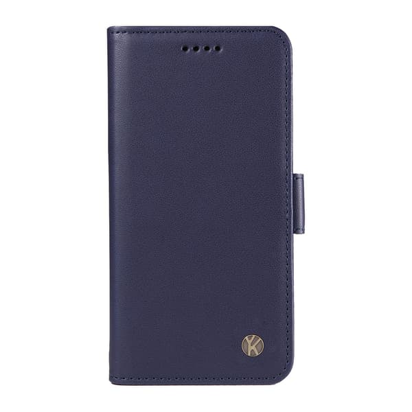 Etui til iPhone 14 Plus safir Mat Blød Side Spænde Flip Wallet med Kortholder