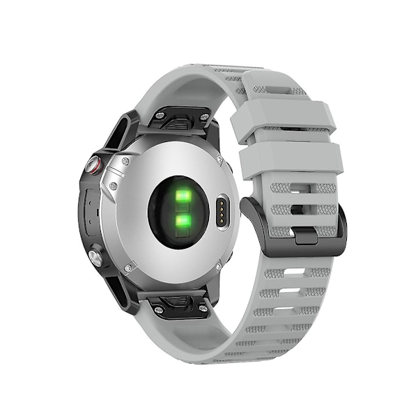 Grå Grå Officiel Tekstur Urrem kompatibel med Garmin Fenix 6 22mm