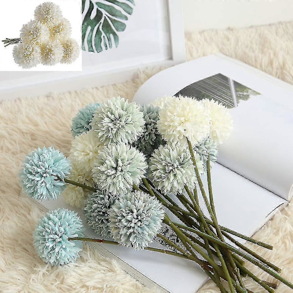 6 st Konstgjorda Blommor, Falska Blommor Silke Plast Konstgjord Hortensia