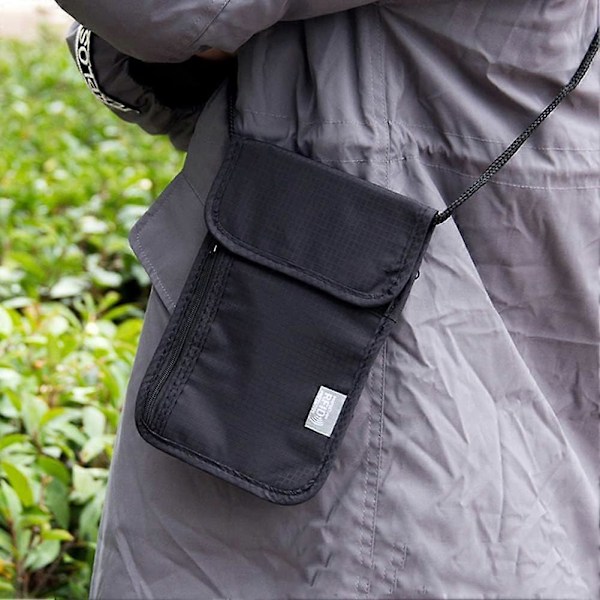 Rejse Nakkepung, RFID-blokerende Pas Holder, Rejse Nakketaske, Unisex