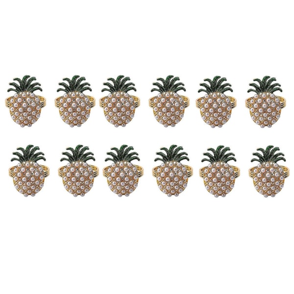 Nya 6st söta servettringar ananasform festtillbehör
