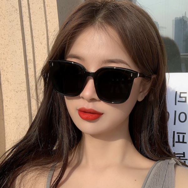 Solglasögon Koreanska Solglasögon Män Kvinnor Mode Reflekterande linser med stora bågar 2029 Ordinary lens