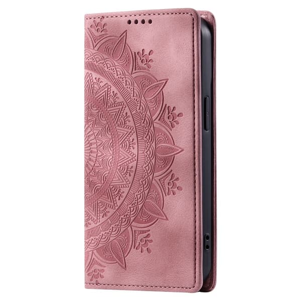 Deksel til iPhone 13 Mini Totem Attraction - Rosa Totem Magnetisk Solsikke 3D-preget