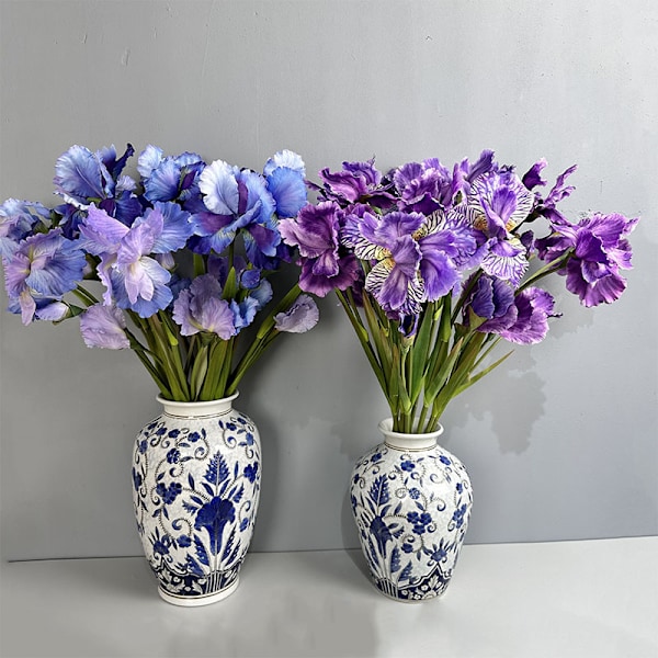 Iris Kunstig Blomst Alice Falsk Blomst Enkelt Stilk Bryllupsdekoration Alice Iris Purple