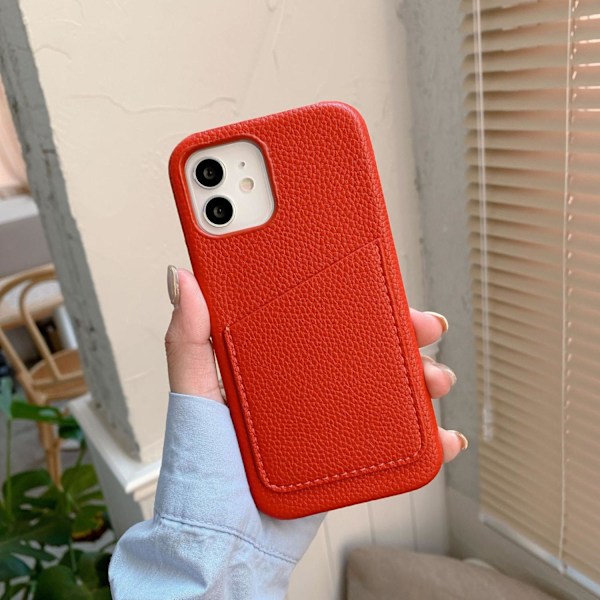 Kotelo iPhone 15plus Litsi kuvio korttipidike punainen Kiviä sisältävä lompakko korttipidikkeellä