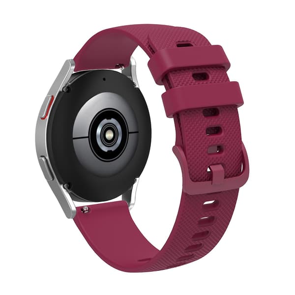 Vinröd Vinröd Knottrig Tonal Spänne Silikon Klockarmband 20mm
